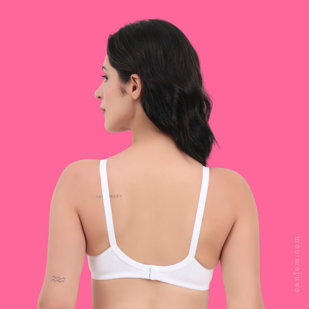 Canfem White Basic Cancer Bra