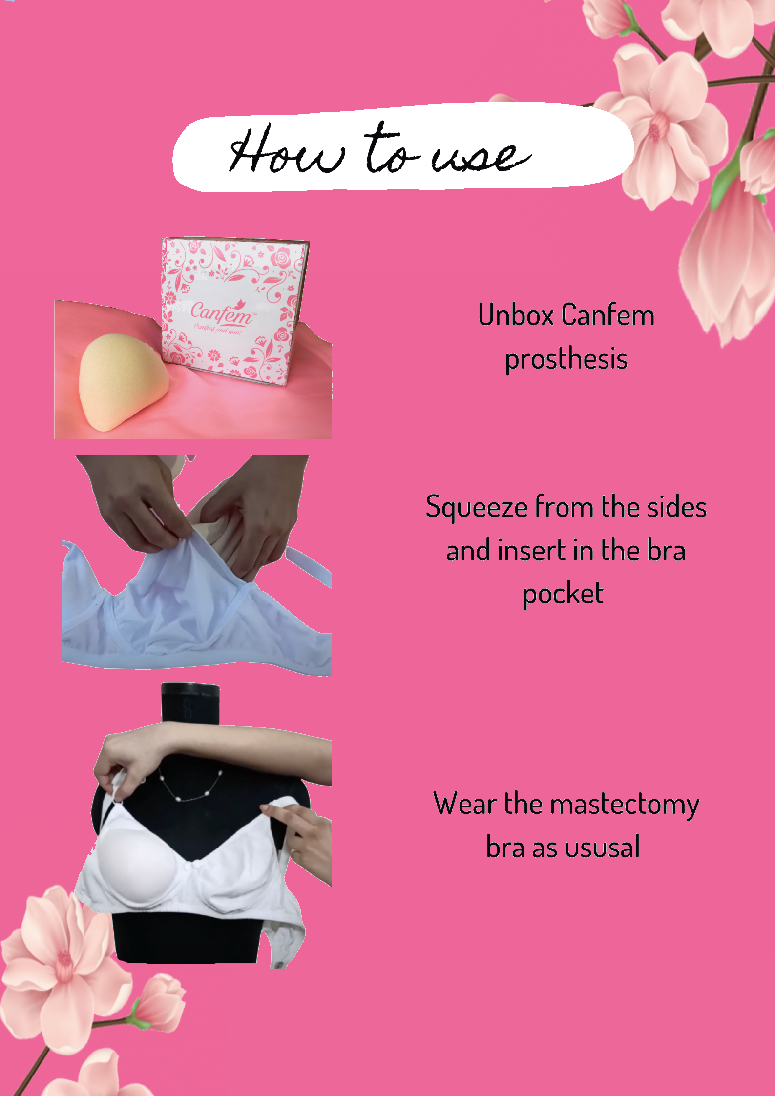 Canfem Triangle Shaped Light Weight Fabric Breast Prosthesis