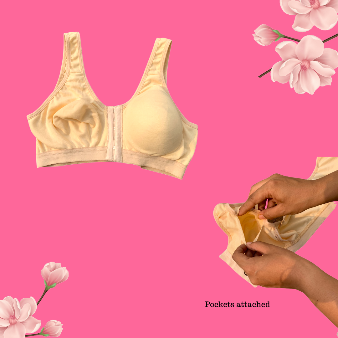 Premium Photo  Breast prosthesis before inserting it into the special bra